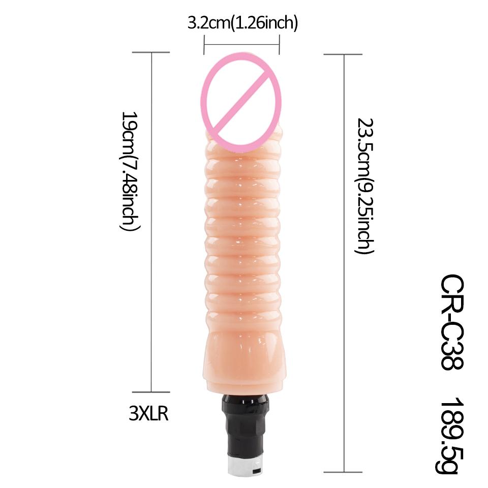 FREDORCH Sex Machine Attachment 3XLR 3PRONG Attachment Dildo For Women and Men Sex Masturbation Love Machine Dildo Sex Toys