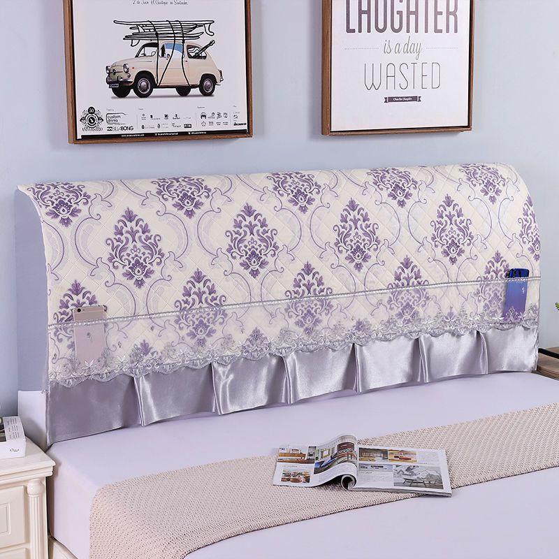 

Стеганый Эластичный Всевключающий Полупакет Прикроватный Чехол Кружево Хранение Пылезащитный Чехол FlowerGary,1.2m