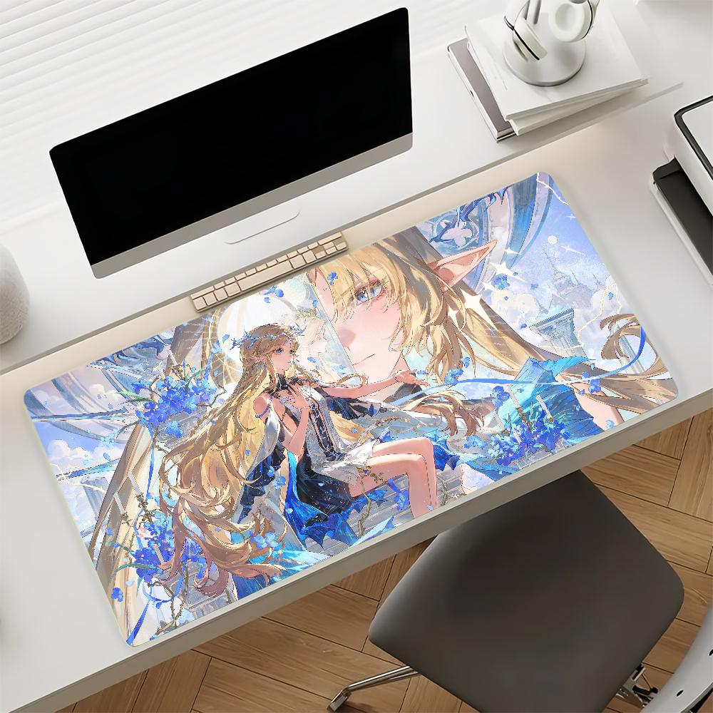 Anime Cartethyia Mouse Pad Large NonSlip Gaming Desk Mat Laptop Keyboard Tray Office Pc Rubber Wuthering Waves Black