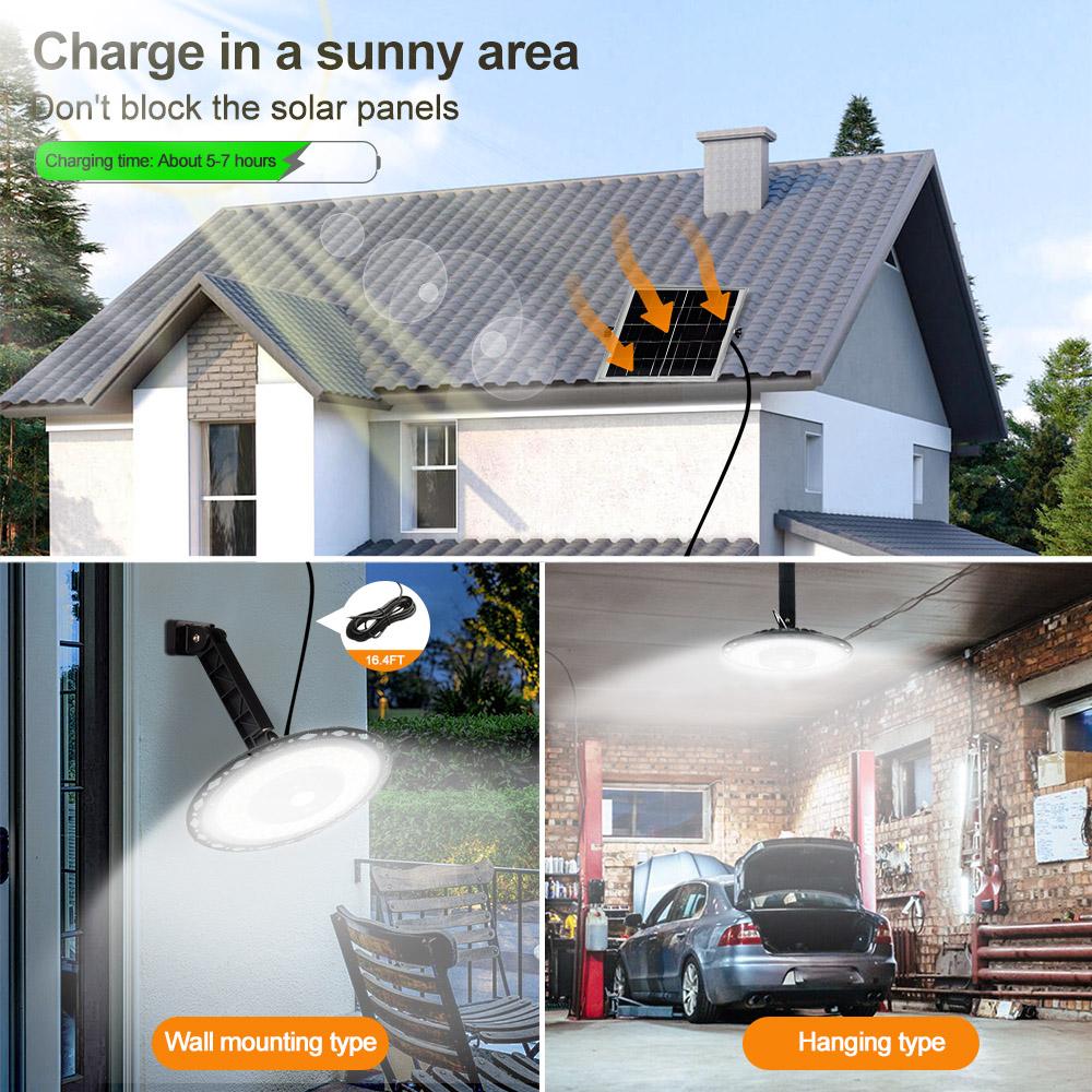 Outdoor Solar Light 5 Modes 180LED IP65 Waterproof Motion Sensor Solar Flood Light With Remote For Barn Gazebo Yard Garage