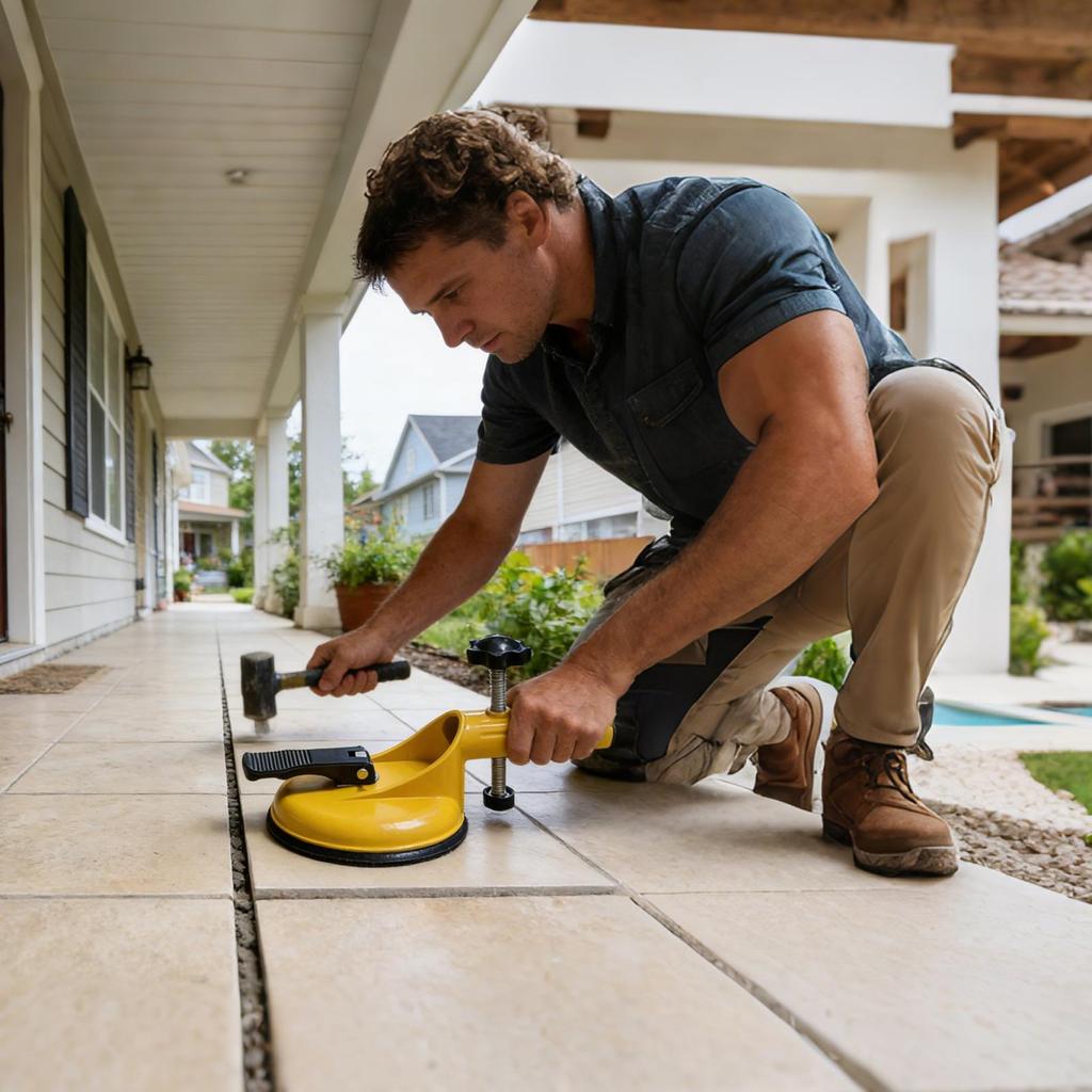 Floor Gap Repair Tool, Strong Suction Cup, Household Floor Joint Tool, Suitable for Wood Hardwood Tile Construction Baseboard