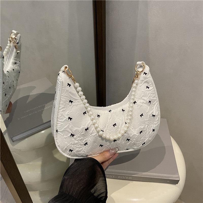 Sac de travail petit mignon à nœud papillon tendance et polyvalent à bandoulière unique et à main