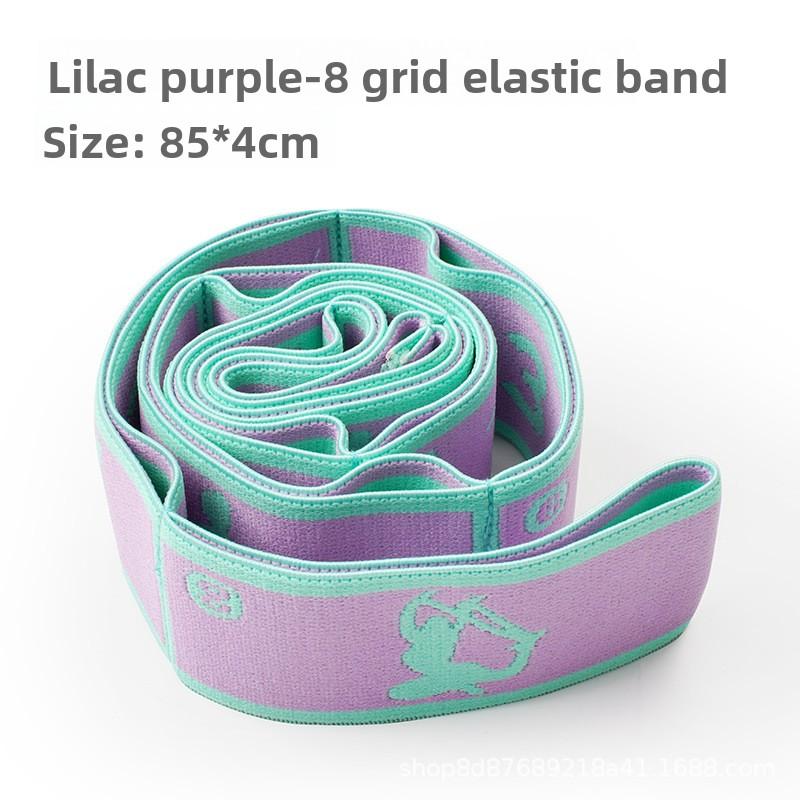 Upgraded segmented digital yoga resistance band for children, specialized for dance, Latin, and ballet stretching Light purple (2 pieces)