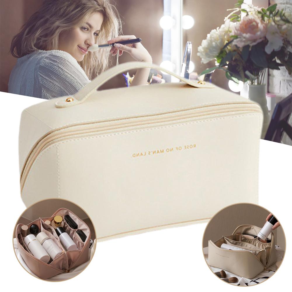 Large Capacity Travel Cosmetic Bag Foldable Waterproof Makeup Organizer Pouch For Women Storage Case