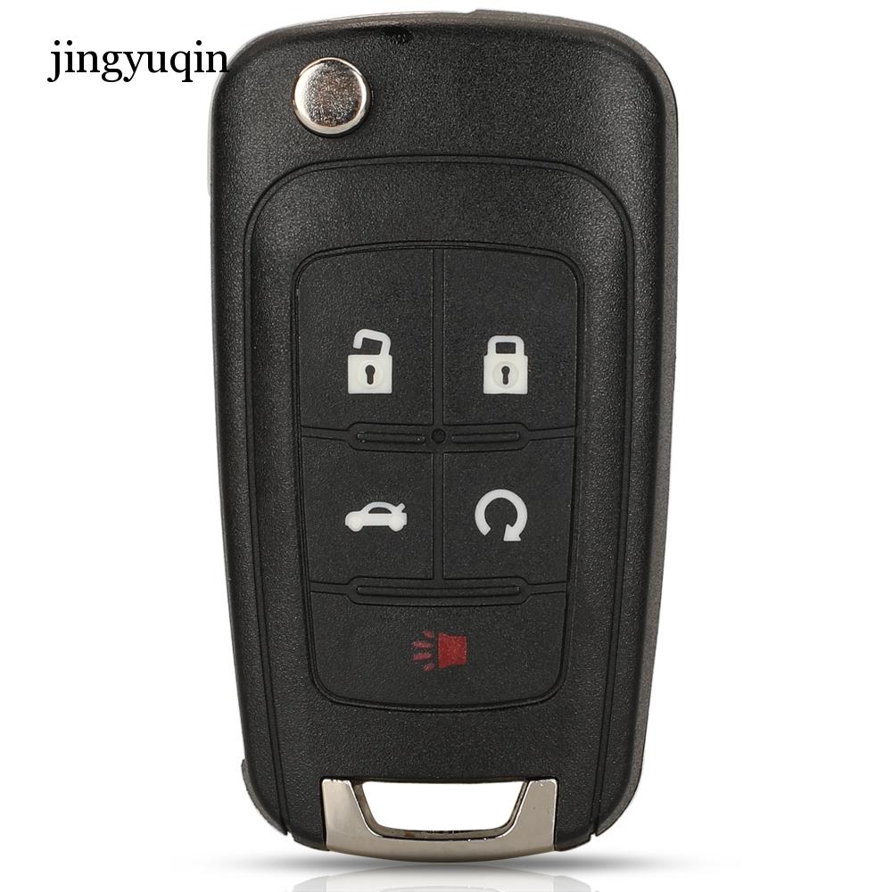 

jingyuqin 5 кнопок автомобиль дистанционное управление флип ключ оболочка для Chevrolet Camaro Impala Cruze Парус Орландо Малибу Авео Искра Авто Смарт Складной ключ Корпус Корпус