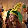 Comfortable Elastic Fit Corn Shaped Funny Party Hat Soft Felt Quirky Cosplay Cap  Halloween