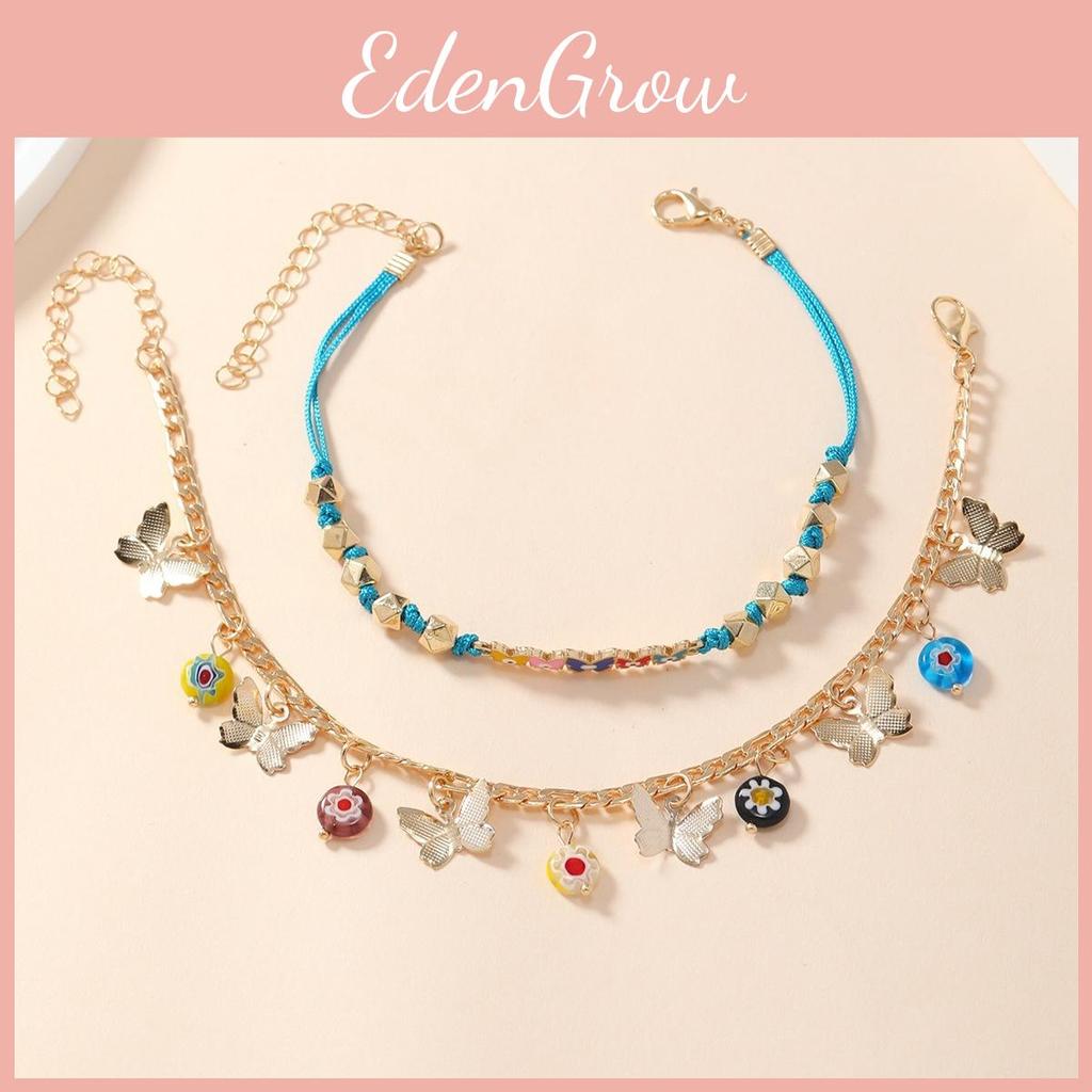 Alloy Fashion Women Foot Chain Accessories Set With Colorful Elements Floral