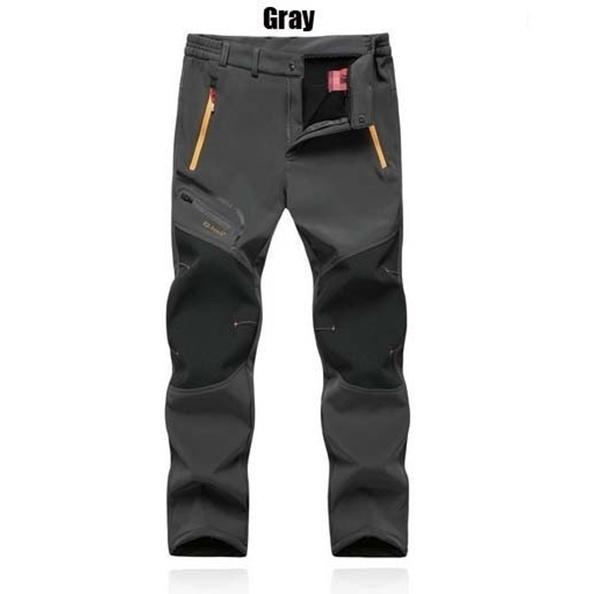 

Женские уличные водонепроницаемые брюки для пешего туризма, альпинизма, рыбалки, катания на лыжах, треккинга, мягкие флисовые теплые брюки M серый