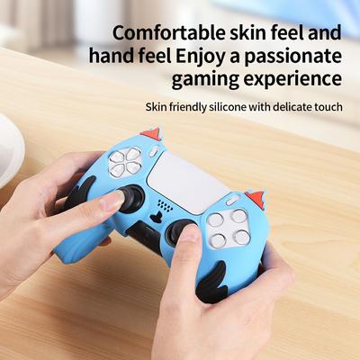 Silikonhülle für Sony PlayStation 5-Controller, Flammen-Design, stoßdämpfender Griff, Schutzhülle