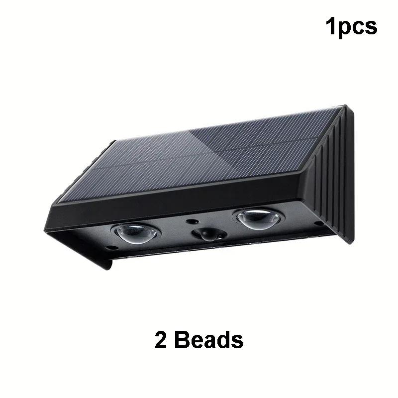 Solar Wall Lights 1/2/3 LED Lenses Fence Lights Solar Powered Waterproof Exterior House Number Lighting for Patio Balcony Sign