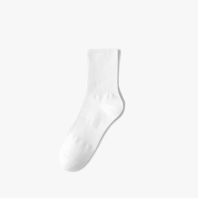 Zhuji Men's Summer Thin Mid-Calf Pure Cotton Sports Socks - Sweat-Absorbent, Odor-Resistant, Antibacterial, Ankle Length