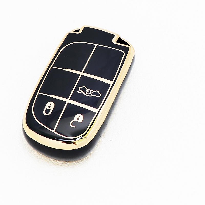 Auto Shell Fob Accessaries For Chrysler 300C Wrangler Dodge For Jeep Renegade Compass Grand Cherokee Tpu Car Key Cover Case