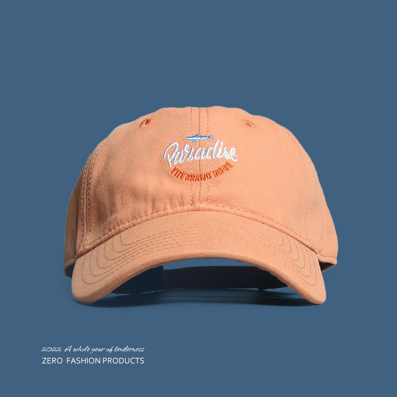 

American Retro Baseball Cap Men s and Women s Face-Looking Small Soft Top Peaked Cap Summer Sun-Shade Sun Protection Hat 2023 New Arrival Tide Orange Adjustable