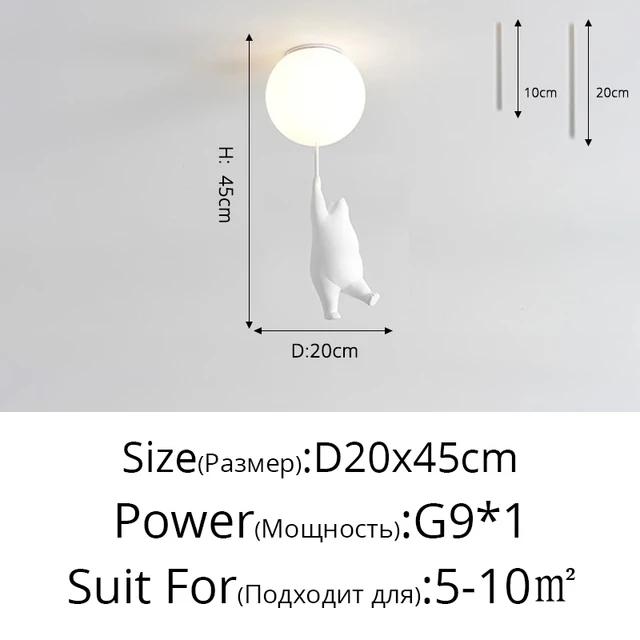 Cartoon Bear Baby Led Chandeliers Balloon Lights Children Bedroom Living Dining Room Pendant Hanging Lightings Designer Lamps