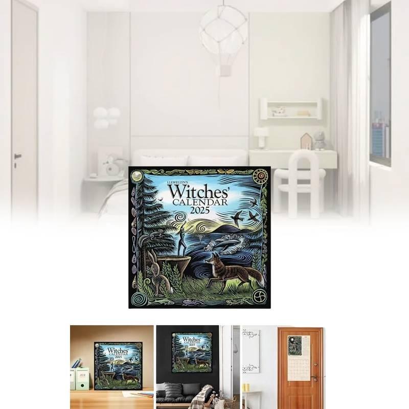 Witches Calendar 2025 Stylish Casual And Retro Simple Home Bedroom Decoration