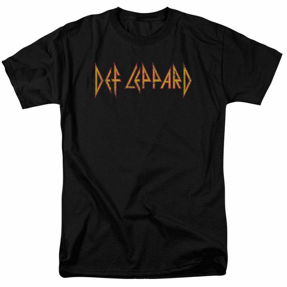 Def Leppard Horizontal T Shirt Licensed Rock N Roll Music Band Concert Tee Black M