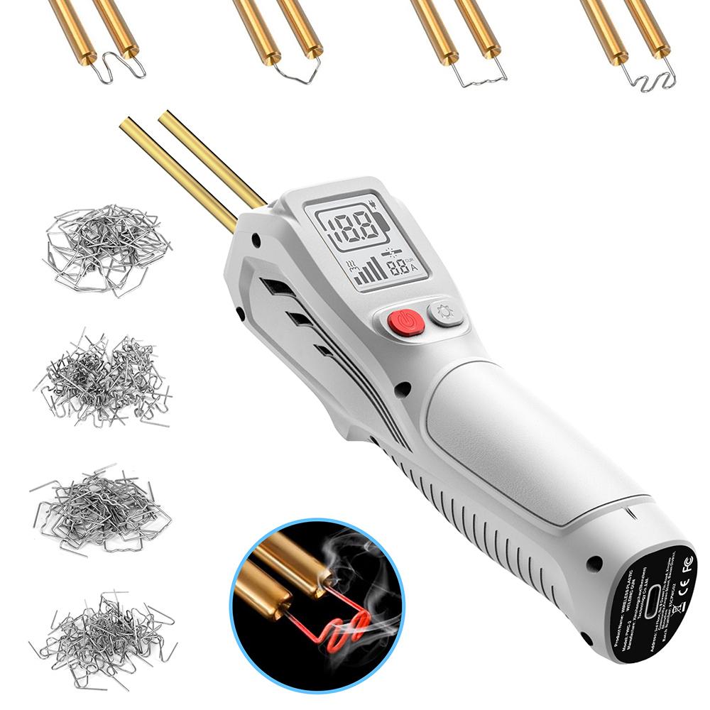 500W Kunststoffschweißmaschine Kunststoffschweißgerät Heißklammergerät Stoßfänger Reparaturset Lötkolben für Autostoßfänger Reparaturwerkzeuge