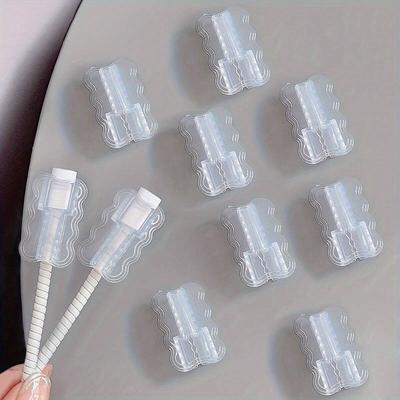 5/10/20/30 Piezas Fundas Protectoras para Cable de Datos Transparente Anti-Rotura Protector de Cable Funda Flexible para Gestión de Cables para Android iPhon
