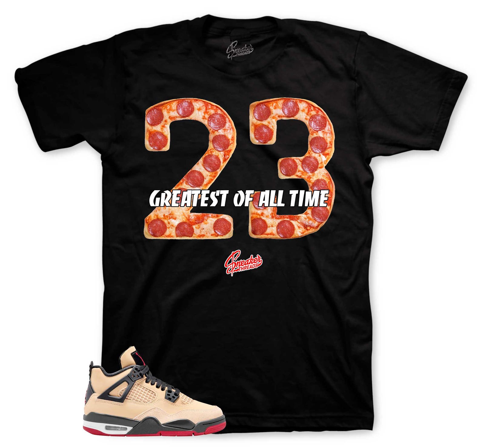 T-Shirt To Match Retro 4 Pizza GS Sneakers - Two Three Shirt 4XL
