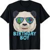 Panda 6th Birthday Boy Sunglasses 6 Year Old Party T-Shirt