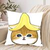 Hand Drawn Cute Cat Pillow Case Pattern Printed Pillowcase For Living Room Sofa Cushion Cover  Bedroom Decor