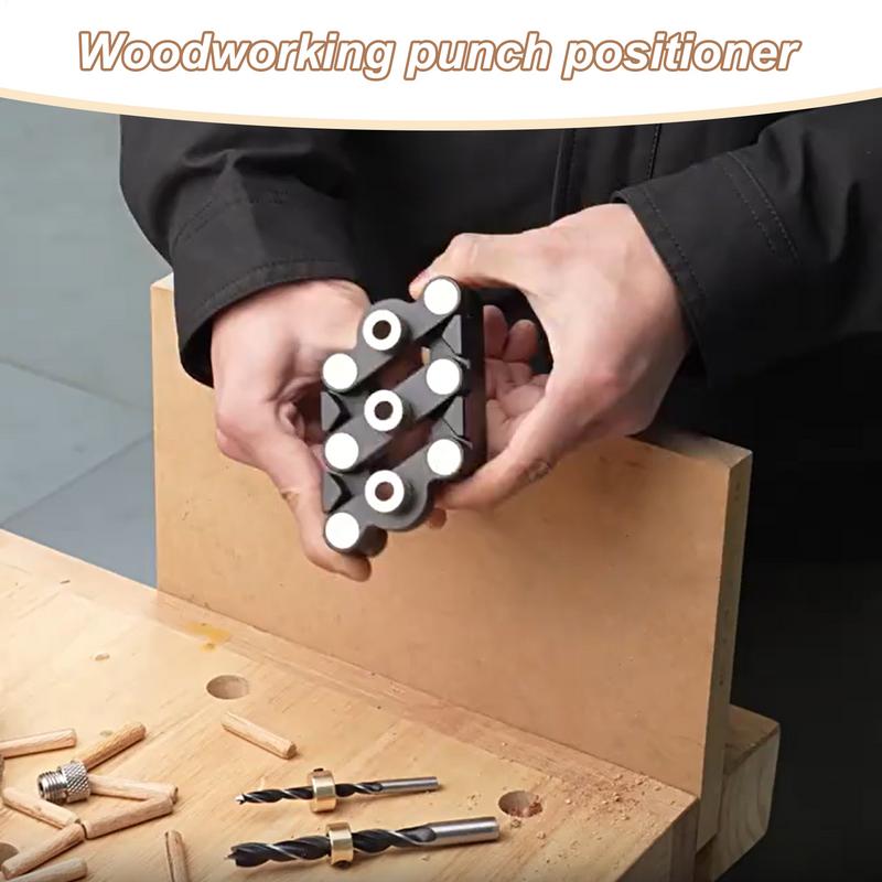 Wood Dowel Hole Drill Guide Multipurpose Self-Centering Dowel Jig Kit Straight Hole Drilling Set Portable Woodwork Tool For Home