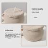 Cotton Rope Storage Baskets  With Lid Small Decorative Boxes For Ganization Baskets With Lids Woven Basket Desktop Organize