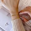 Gold Plated Heart-Shaped Hollow Bracelet - Fashion Jewelry 