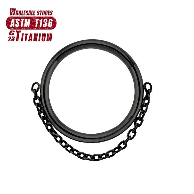 F136 Titan Piercing Septum Zirkon Ohr Tragus Knorpel Nasenringe Daith Helix Ring Clicker Schmuck für Damen Mädchen Geschenk