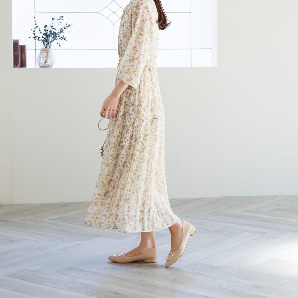 Himiko (Himiko) HIMIKO / Buckle Design Low Heel Pumps / 631151 Beige 220