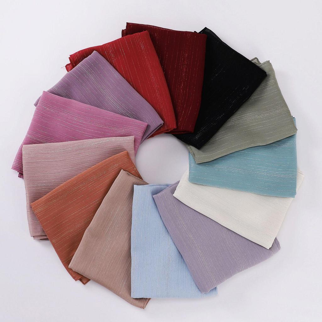 Women Big Size Plain Solid Cotton Rayon Crease Hijab Scarf Lady High Quality Wraps and Shawls Musulman Headband Islamic Turban