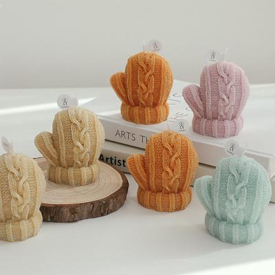 Handmade Cute Gloves Shape Candle Scented Candle Aromatherapy Soy Wax Candle Christmas Candles Party Festival Decoration