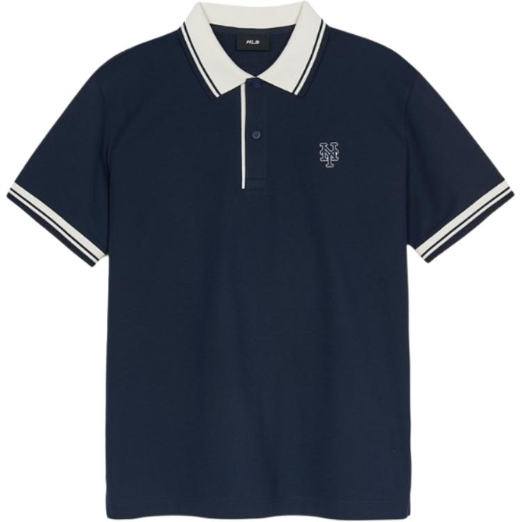 

New MLB Polo Shirt Unisex Marine Blue 3APQB0253-09NYS L