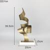Creative Golden Streamer Marble Base Metal Statue Modern Design Living Room Furnishings Sculpture Desk Decoration Ornaments