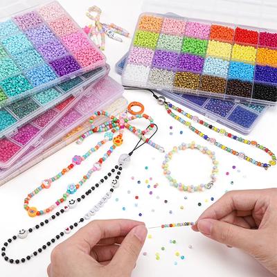 About 3mm 5200Pcs24 Grid Rice Bead Box Handmade DIY Jewelry Bracelet Earrings Kandi Jewelry Accessories Materials