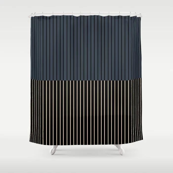 Simple Colorful Lines Modern Fashion Pattern Shower Curtain Home Decoration Creative Personalized Shower Curtains