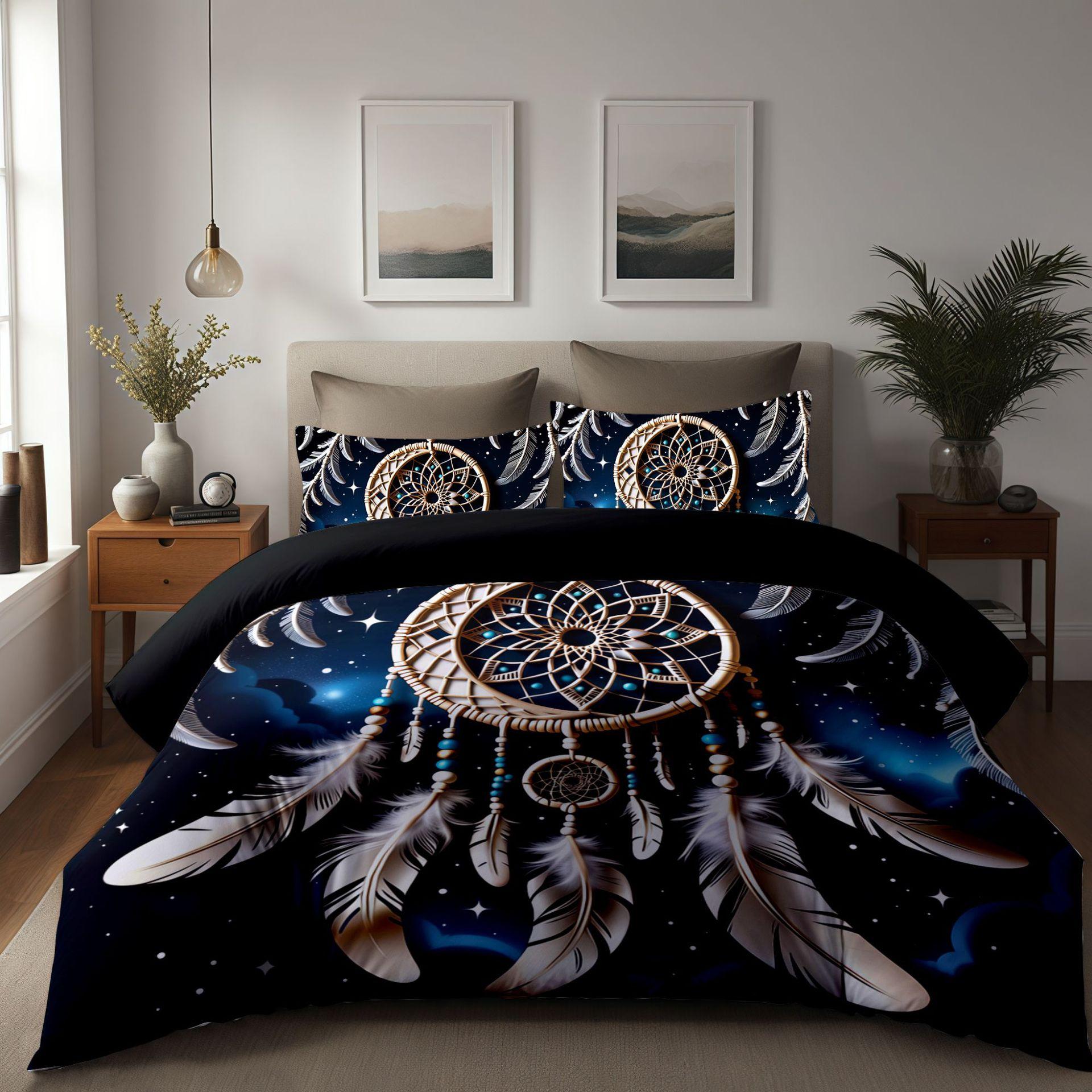 

Starry Sky Dream Catcher, Three-Piece Set, Sanding Digital Printing Kit 135 * 200cm 50 * 80cm * 1 two-piece set