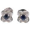 MAUBOUSSIN K18WG Diamond X Sapphire Chance of Love Studs Earring White goldUsed