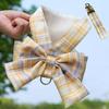 Yousheng Pet Chest Strap Set Plaid Pattern Dress-up Good Air Permeability Cats Dogs Vest Harness Leash Set Pet Supplies