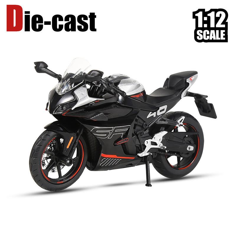 1/12 CFMOTO 450SR Alloy Die Cast Motorcycle Model Vehicle Collection Sound and Light Off Road Autocycle Toys Car