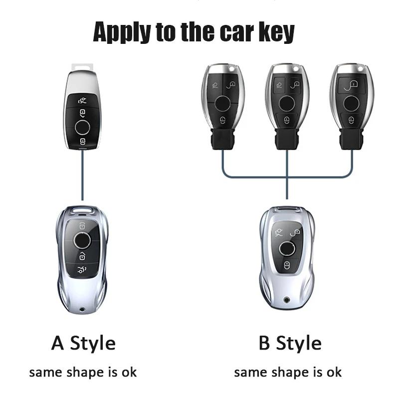 New Fashion Ziny Alloy Car Key Case Cover for Mercedes Benz A B C E S Class W204 W205 W210 W212 W213 W176 W463 GLC GLB GLE AMG