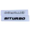 Neuer Auto-Karosserieaufkleber Heckstoßstangen-Emblem für Benz BITURBO Emblem W124 W205 C180 E320 S320 CLA CLK CLS GLA GLC SLS