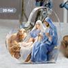 Heart-Shaped Nativity Scene Acrylic Ornamen Sign, Shepherd & Youngsters, Classic Christmas Art, Christmas Decorations, Home Decor Item, Christmas Dec