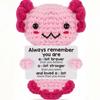 Funny Crochet Positive Inspirational Emotional Support Cat Doll Home Room Decoration Handmade Knitted Cat Desktop Ornament Gift