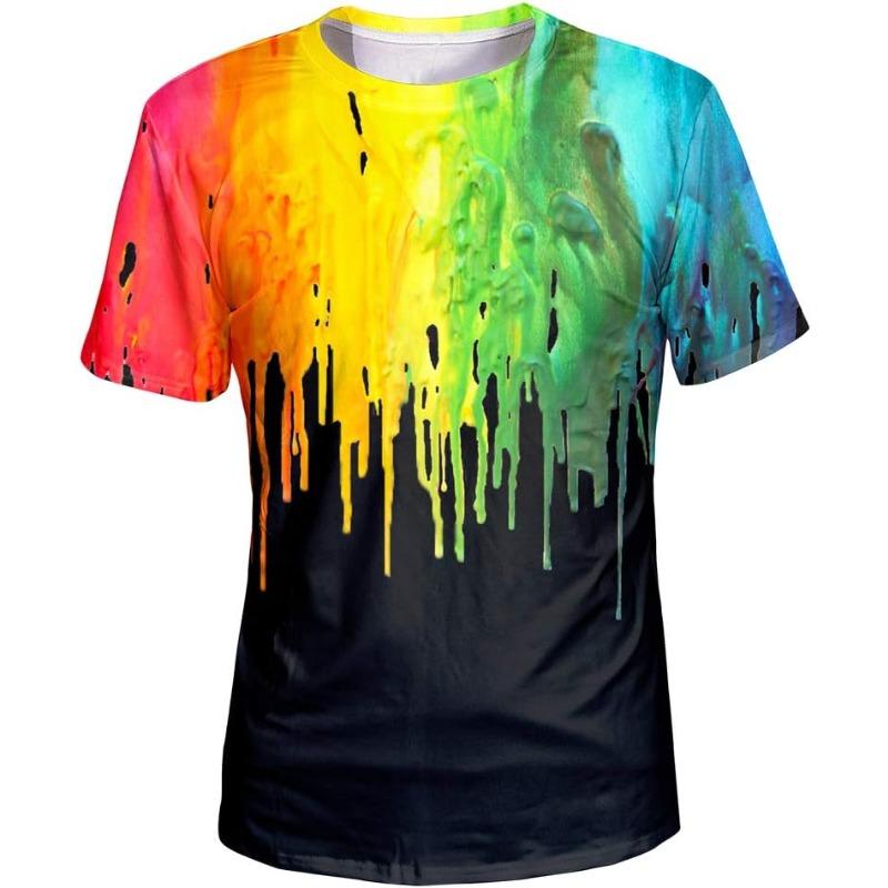 Men's Summer T-Shirt 3D Summer Style Beach Coconut Trees Polyester Quick Dry Breathable Short Sleeve Casual Wear