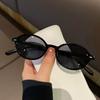 Koreanische Retro-Sonnenbrille mit ovalem Rahmen und Leopardenmuster - Formt kleine Gesichter, Modischer High-End-Streetstyle für Damen