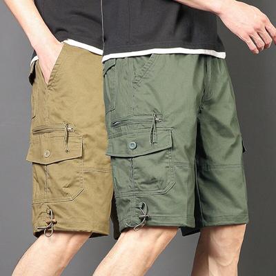 Summer Men's Cargo Shorts Fashion Korean Version Loose Five Quarter Pants Men's Multi-pocket Straight Casual Pants