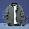Men's Large Size Jacket Thin Slim Fit Fashion Casual Jacket Spring and Autumn Men's Zipper Pocket Versatile Casual Jacket