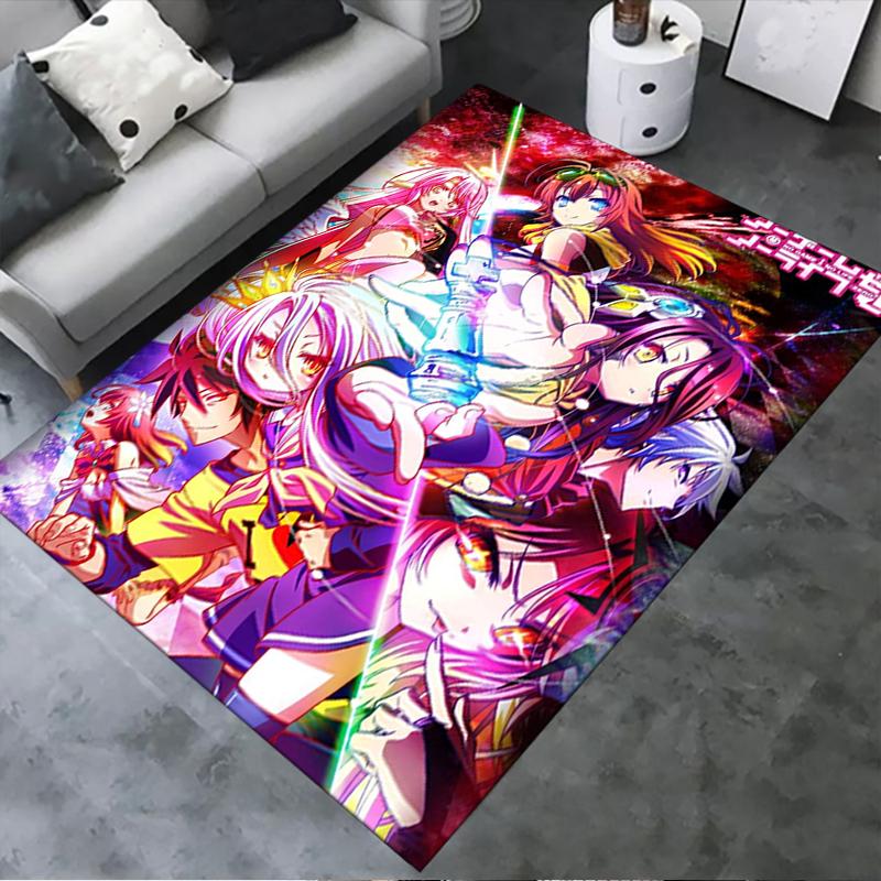 2026 NEW No Game No Life Carpet Rug for Living Room Bedroom Home Sofa Decoration,Kids play Non-slip Floor Mat