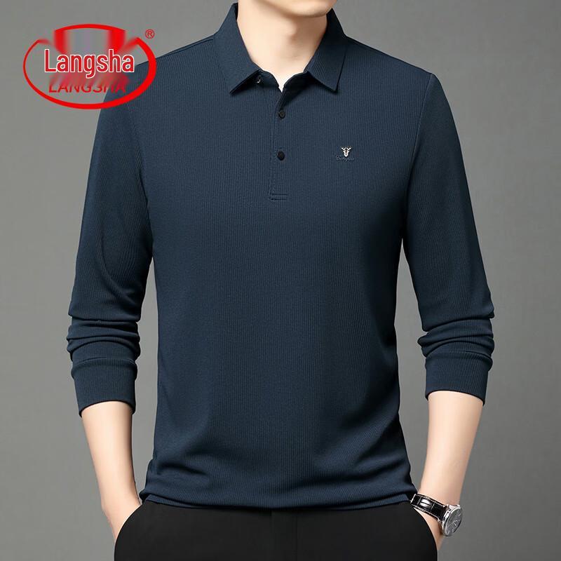 LangSha Men s Long Sleeve Polo Shirt 4XL